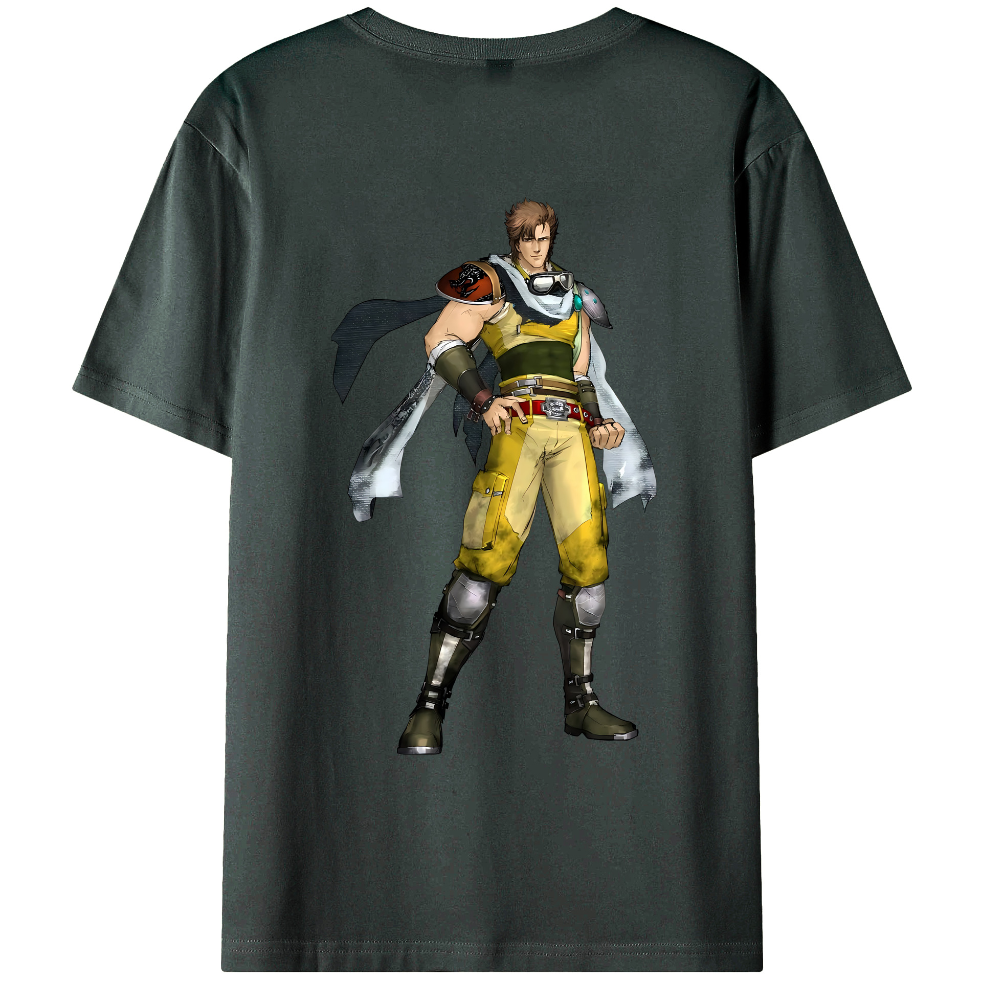 （画像用） 北斗の拳 Fist of the North Star 綿100％ メンズ半袖Tシャツ（バックプリント） 通気性